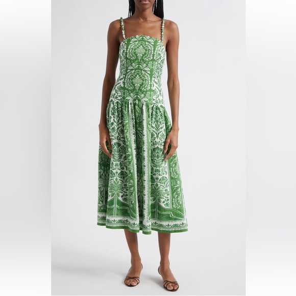 FARM RIO delicate tapestry midi dress size small - Picture 1 of 15